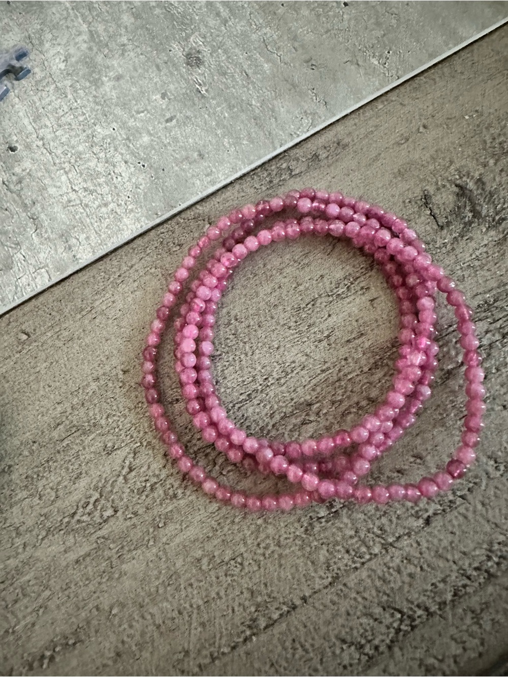 Natural Pink Tourmaline Multi-Layer Bracelet